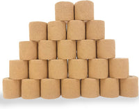 24 Pack Brown Breathable Self Adhesive Bandage Wrap 2 in, Multi-Purpose Non-Woven Cohesive Wrap - Vet Wrap | Athletic Tape | Medical Tape, Ankle Sprains, Swelling, Pets.