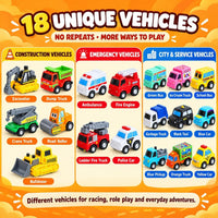 Fajiabao Construction Toy Cars for Toddlers 3+ Mini Pull Back Cars - image 3