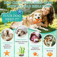 Fuufome Tough Dog Chew Toys for Medium & Large Aggressive Chewers - orange - image 4