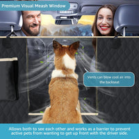 Lassie Dog Car Seat Covers for Back Seat with 2 Seat Belts - Black / Standard - image 2
