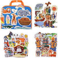 CHEFAN Noah's Ark Felt Board Bible Stories - Noah's Ark & Other 3 Bible Stories Set