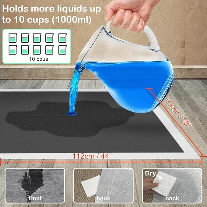 ELEGX Extra Large 28"x44" 40 Pcs Odor-Control Super Absorbency Charcoal Pee Pads for Dogs,Leak-Proof Pet Training Pee Pads,Thicken Disposable Potty Pads Puppy Training Pads for Cats Rabbits