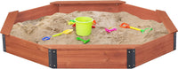 85''x78''x9'' Octagon Sandbox with Cover for Kids Outdoor Play - image 4