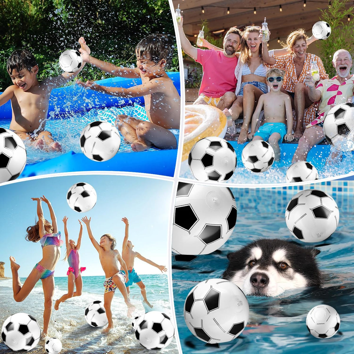 Sratte clear inflatable beach balls in 24, 16 and 5 inch sizes - view 34