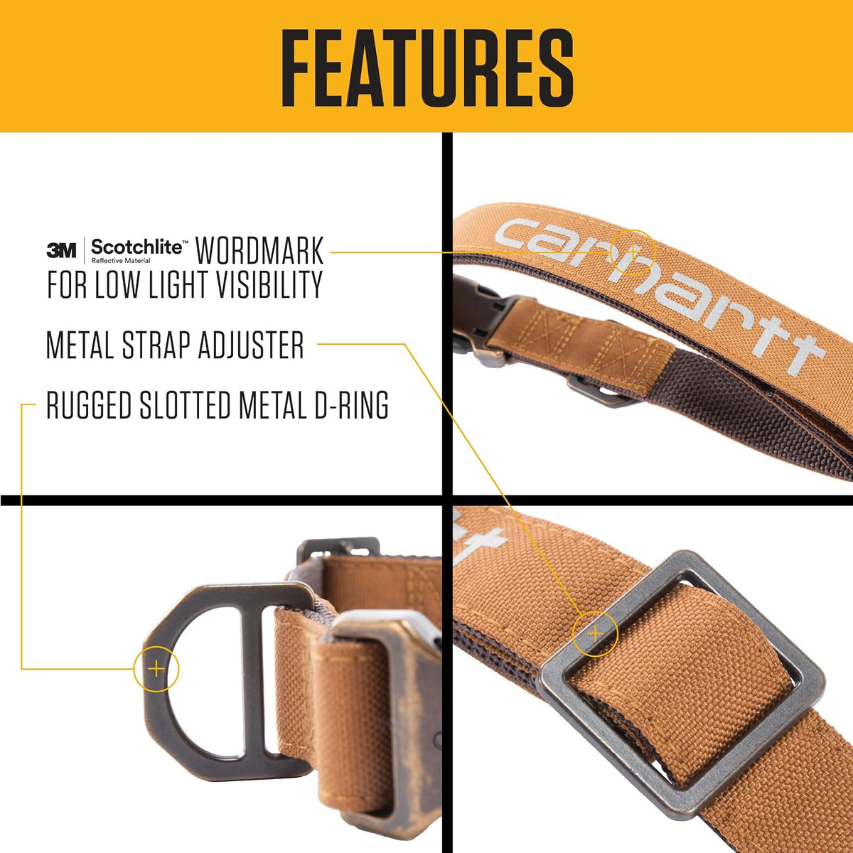 Carhartt Field Nylon Dog Collar Industry Red Medium – Essentials for Dogs - Industry Red / Large - image 2