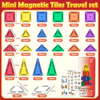 Magnetic Tiles Mini Travel Toddler Set - Color-16 - image 3