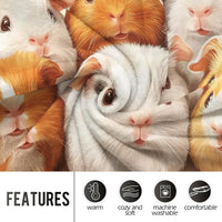 Levens Black Cat Blanket, Cozy Cats Blankets for Cat Lovers 60"x50" Soft Plush Black Cats Gifts - Guinea Pig Blanket Yellow / 50"x60" - image 3