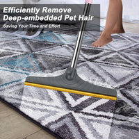 Carpet Rake for Pet Hair Removal, Reusable Carpet Scraper Broom – Essentials for Dogs - Gray - image 4