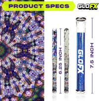 GloFX blue Liquid X kaleidoscope tube with blue and white glitter Vision Wands - view 8