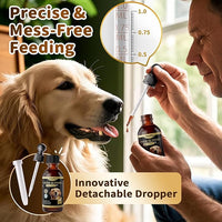 Milk Thistle for Dogs – 9-in-1 Liver and Kidney Support Drops with Artichoke, Resveratrol, Marigold Extract, 100% Natural Detox Supplement for Liver Function, Split Dropper, Chicken Flavor, 2Oz