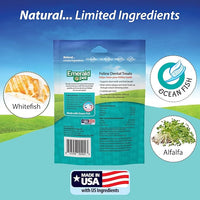 Feline Dental Treats — Tasty and Crunchy Cat Dental Treats Grain Free — Natural Dental Treats to Clean Cat Teeth, Freshen Cat Breath, and Reduce Plaque and Tartar Buildup — Ocean Fish Treats, 3 oz