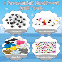 WATINC Hand Puppet Making Kit, Felt Sock Puppet Toys for Kids – Fun for Kids & Family - Polar Animals B - image 2