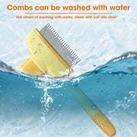 Cat Hair Brush & Dog Brush - yellow 2pcs - image 4