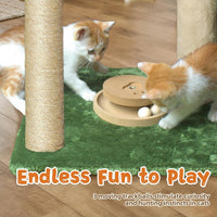 Cat Scratching Post 35'' Tall with Toy Mouse for Indoor Cats - White-28 Inches - image 3