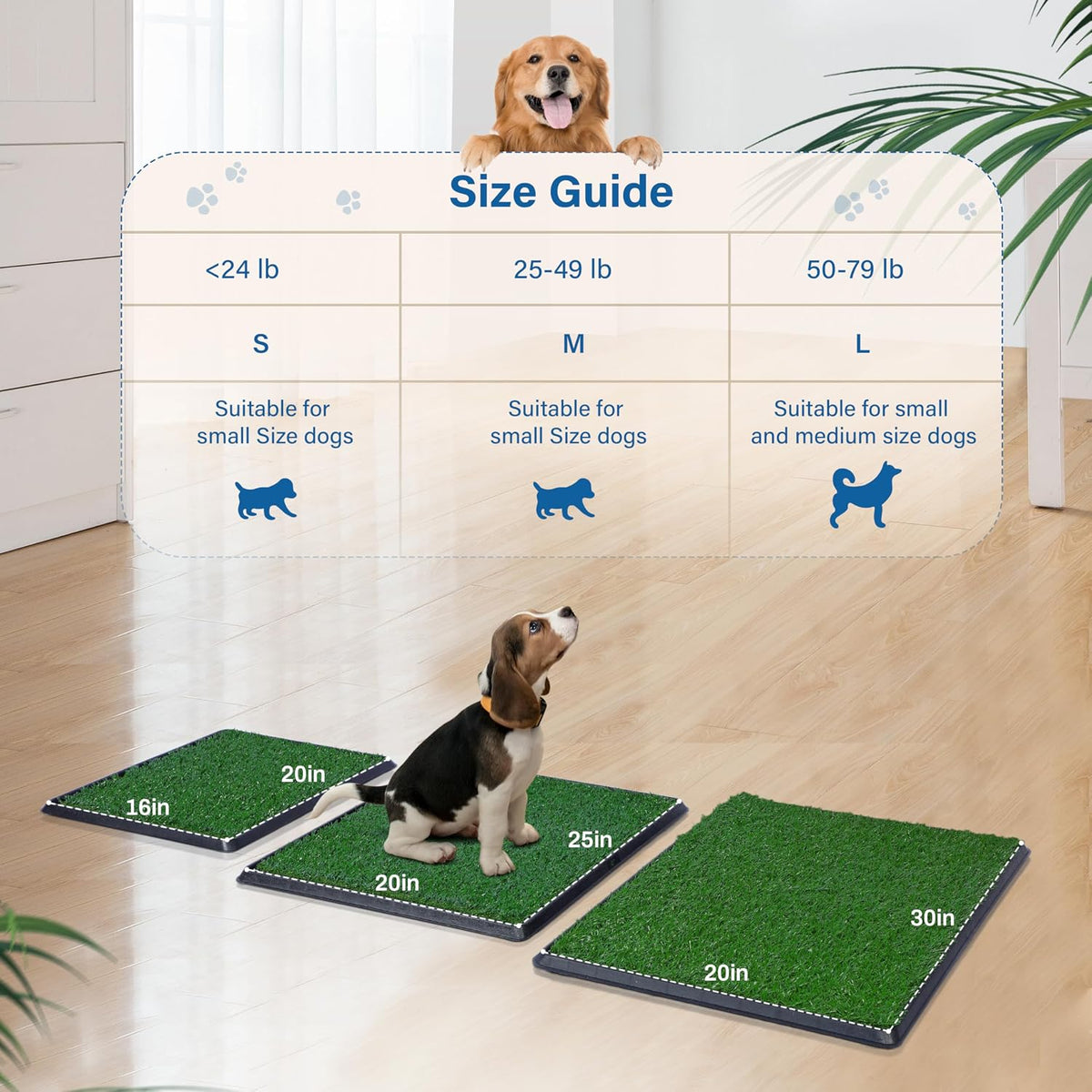 FluffyDream Dog Grass Pad with Tray - 20“X25” - image 3