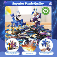 DIGOBAY glow in the dark solar system floor puzzle with planets, astronauts and space probe - view 9