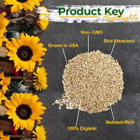 Wildlife Sunflower Hearts & Chips for Bird Feeding and Wildlife Bird attracting, Non-GMO and USA Grown, 12 lbs