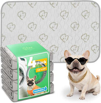 FXW Washable Pee Pads for Dogs, Puppy Pads with Super Absorbent, Specifically Designed for Potty Training, 29" × 18" Rectangle, Khaki, 4 Packs