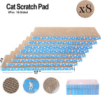 8 Packs in 1 Cat Scratch Pad, Cat Scratcher Cardboard - image 3