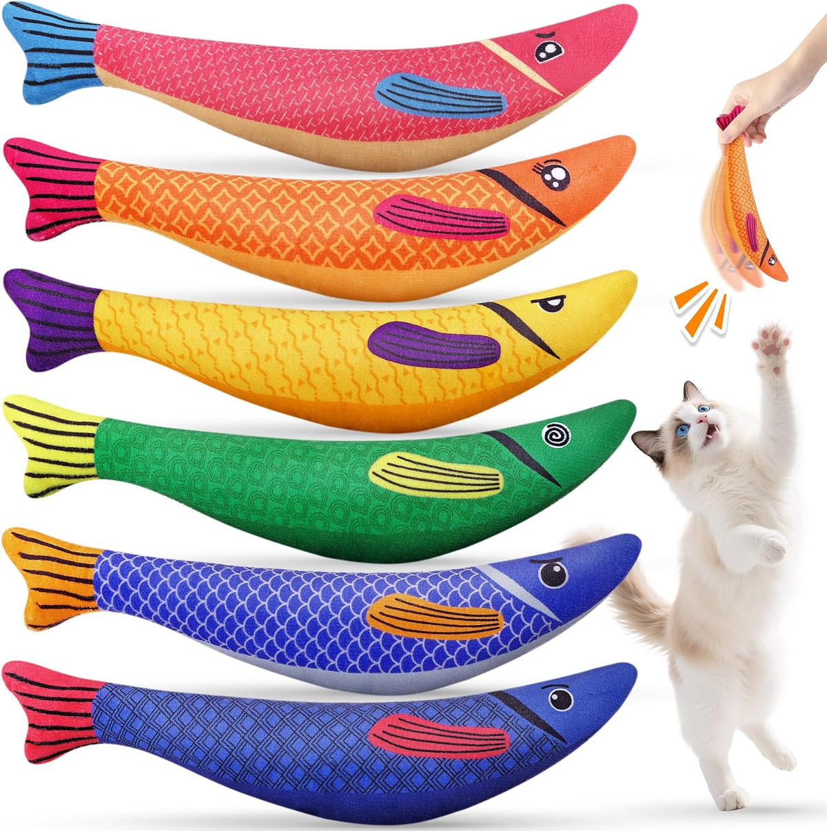 Cat Toys for Indoor Cats, 6 Pack Interactive Catnip Toys for Bored – Essentials for Cats