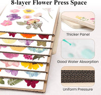 Aboofx Wooden Flower Pressing Kit - 8.6" x 6.5" 8 Layers - image 4