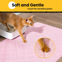 Conlun Cat Litter Mat Litter Trapping Mat - Pink / Large (35" x 23") - image 3