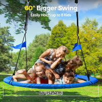 PACEARTH 40 Inch Saucer Tree Swing Flying 600lb Weight Capacity 2 - Blue / 60 IN - image 2