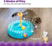 Catstages Tower of Tracks Interactive Cat Toy, 6 Spinning Balls - Cheese Chase / One-Size - image 2