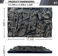4pcs Rock Terrarium Background, 3D Reptile Tank Background Board - Paleyellow-17.7"*11.8"（1pcs） - image 2