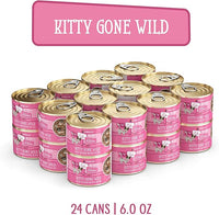 Weruva Cats in The Kitchen, Kitty Gone Wild with Wild Salmon Au Jus Cat Food, 6oz Can (Pack of 24)