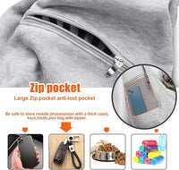 Tomkas Small Dog Sling Carrier - Zipper Pocket & Adjustable Strap - for 3-10 lbs Pets(Grey) Puppy