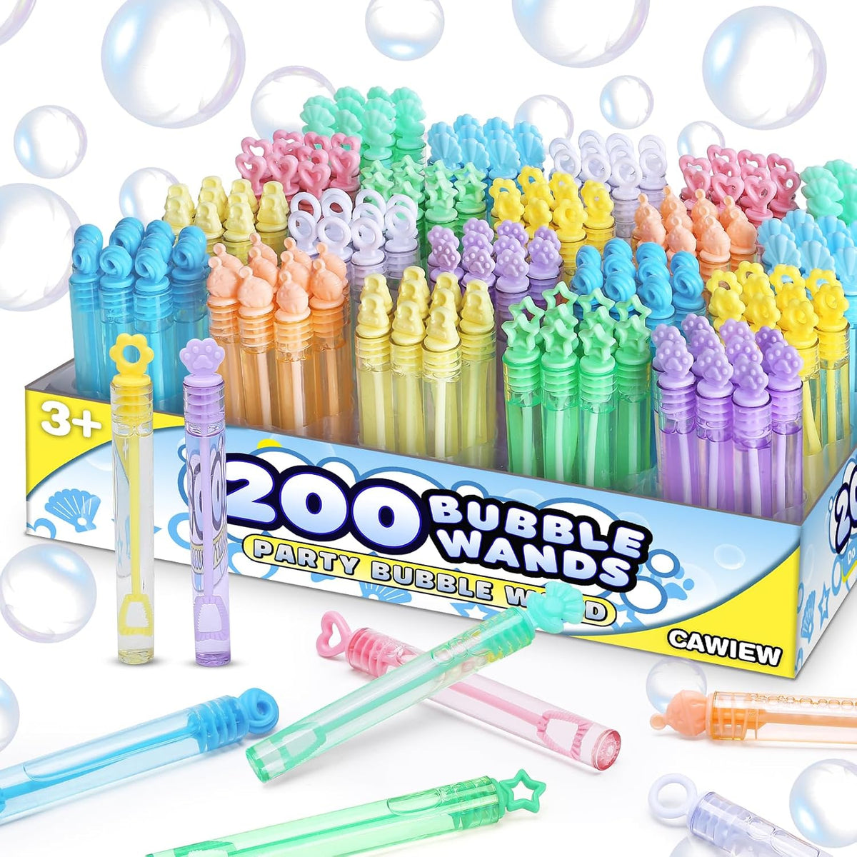 30 Pack Mini Bubble Wands with Gift Box - Party Shapes