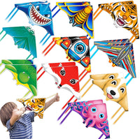 Tcvents mini finger launcher kites for kids with rubber band launchers in bright prints - view 2