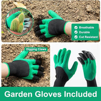 Garden Tool Set for Women, 12pcs Heavy Duty Gardening Tools, Cute Gardening Supplies Gifts for Women Mom, Garden Hand Tools with Fashion Organizer Handbag, Garden Tools for Gardening, Planting, Green
