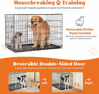 Sweetcrispy 36 Inch Dog Crate, Medium Dog Cage - Double Door / 48.4"L x 30.0"W x 31.3"H - image 4