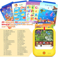 Qiaojoy Kids Learning Tablet Educational Learning Pad for Toddlers 2-5 – Fun for Kids & Family - Yellow - image 2