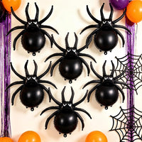 YOTHORN 6 pack black 33 inch spider foil balloons for Halloween