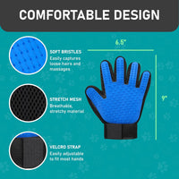 Maxpower Planet Dog Grooming Rake, Deshedding Undercoat Brush - B1 - Rake, Gloves & Comb / Large - image 4