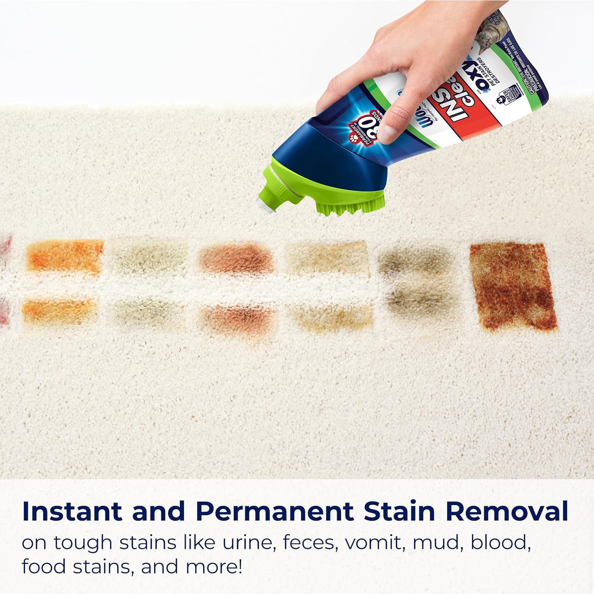 Bissell InstaClean Oxy Pet Spot and Stain Remover with Brush Head - Spot & Stain Remover, 4 pk - image 3