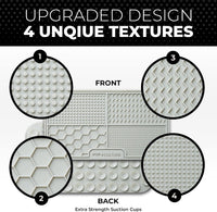 Dog Lick Mat for Dogs, Feeding Pad for Anxious Pets Plus 4 Different Puzzles for Mental Stimulation - 1 Pack / Grey - image 2