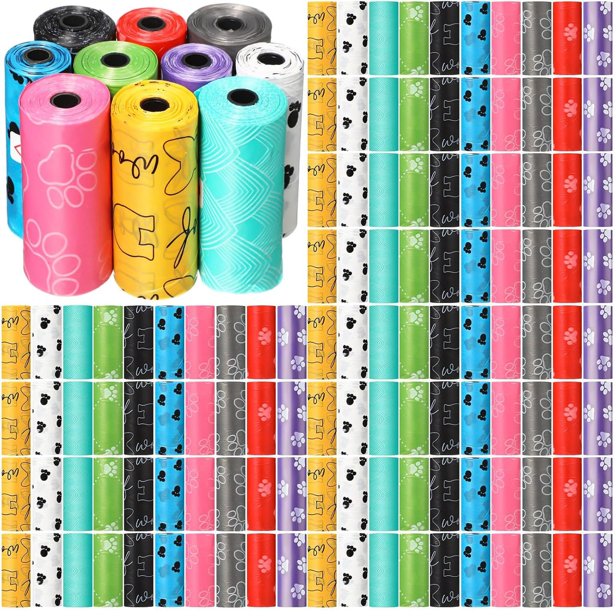 3000 Counts 200 Rolls Poop Bags for Dogs Plastic - Lovely Style