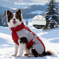 Dog Coat Dogs Jacket Waterproof Reflective Adjustable Dog-Winter - Red / X-Large(chest 28~31in) - image 4