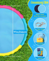 Raxurt Non-Slip Splash Pad for Kids and Dog - Colorful / 97in - image 4