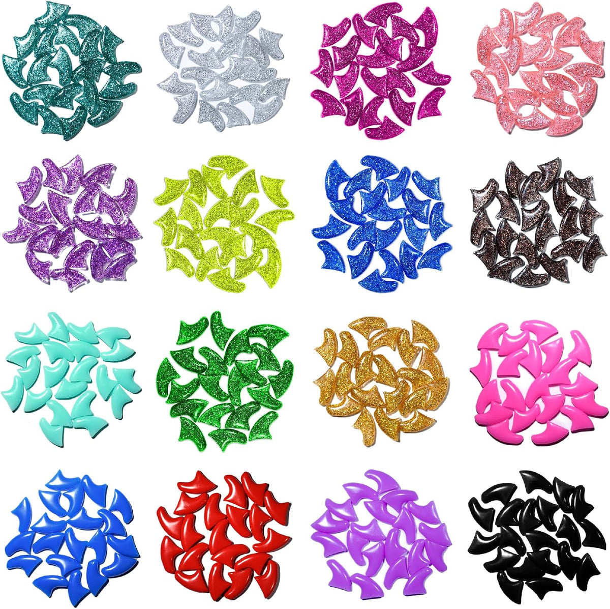 15 Colors, Cat Claw Covers Tips with Adhesives and Applicators - S - image 2