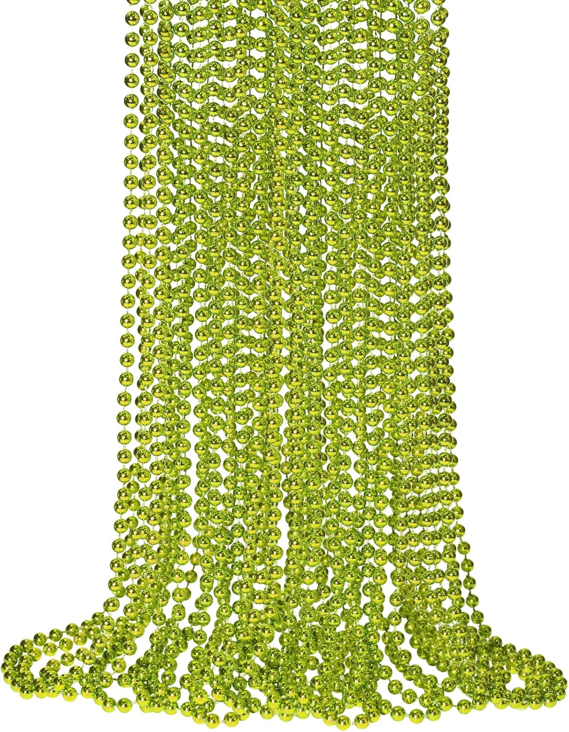 SHAOQINLIN 12 PCS Gold Bead Necklace - Light Green