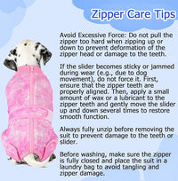 Lukovee Recovery Suit for Dogs - Zipper On Onesie for Female Male Dog, Abdominal Wounds Cone E-Collar Alternative, Prevent Licking Spay (Pink-TPI, L)