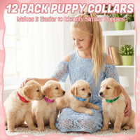 12 Pack Puppy Collars for Litter, Adjustable Puppy ID Collars – Essentials for Small Pets - S / Solid Color - image 4