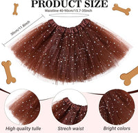 6 Pcs Puppy Costume for Women Include Dog Ears Headband,Bow Tie Tail Nose Paw Gloves and Tutu Skirt for Halloween