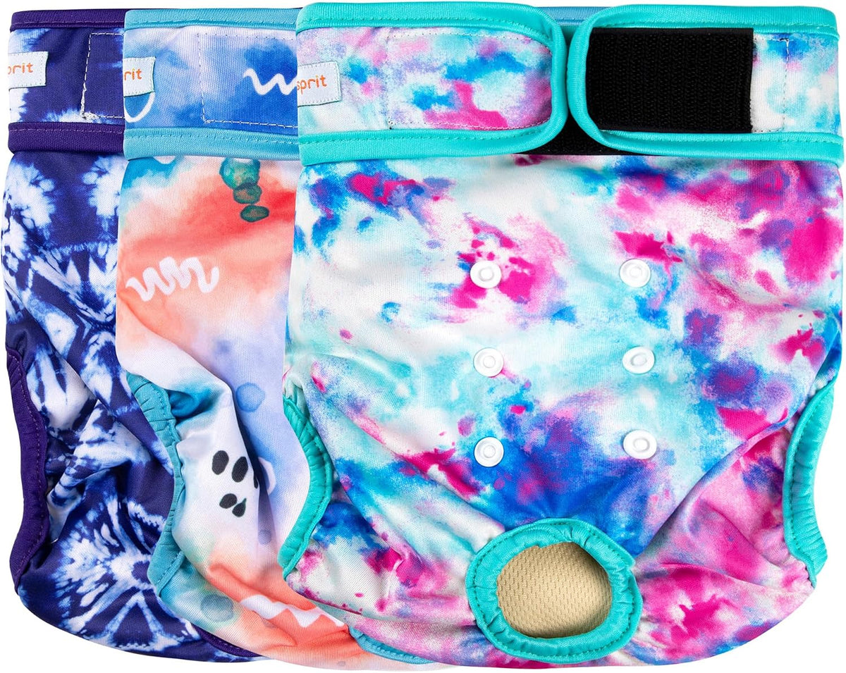 Langsprit Washable Female Dog Diapers - Medium / Colourful