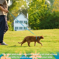 Adjustable Cat Harness and Leash Set Escape Proof – Essentials for Cats - Hawaii Green, Adjustable - image 2